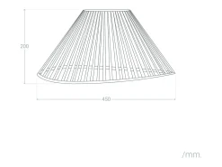 Best Ledkia Pantalla Lámpara Colgante Papel Trenzado Mikah Ø450 mm Marru00f3n