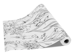 New Papel Pintado Adhesivo de Pared SucceBuy, 45 cm x 10 m, Rollo Papel Pintado Autoadhesivo Vinilo, Motif Floral Botánico , Impermeable Blanco