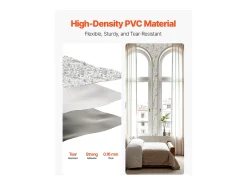 New Papel Pintado Adhesivo de Pared SucceBuy, 45 cm x 10 m, Rollo Papel Pintado Autoadhesivo Vinilo, Motif Floral Botánico , Impermeable Blanco