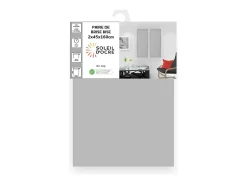 Soleil d'ocre Ropa De Casa-Par de visillos para ventana 45x160 cm DOLLY gris claro, por Blanco