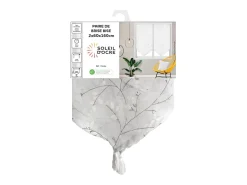 Soleil d'ocre Ropa De Casa-Par de visillos para ventana 60x160 cm OSAKA, por Blanco