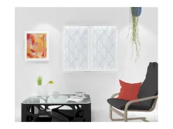 Soleil d'ocre Par de visillos para ventana 45x90 cm MAUD , por Blanco Clearance