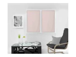 Soleil d'ocre Ropa De Casa-Par de visillos para ventana 70x120 cm DOLLY Rosa