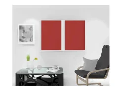 Online Soleil d'ocre Par de visillos para ventana 60x90 cm DOLLY Rojo