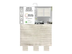 New Soleil d'ocre Par de visillos para ventana 60x90 cm LINA, por Beige