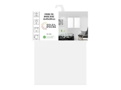 Hot Soleil d'ocre Par de visillos para ventana 45x90 cm DOLLY , por Blanco