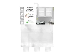 Best Soleil d'ocre Par de visillos para ventana 60x90 cm LOUIS, por Blanco