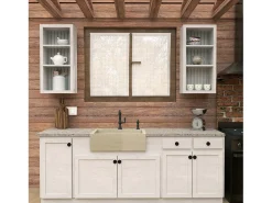 Soleil d'ocre Ropa De Casa-Par de visillos 60x90 cm CALI, por Blanco
