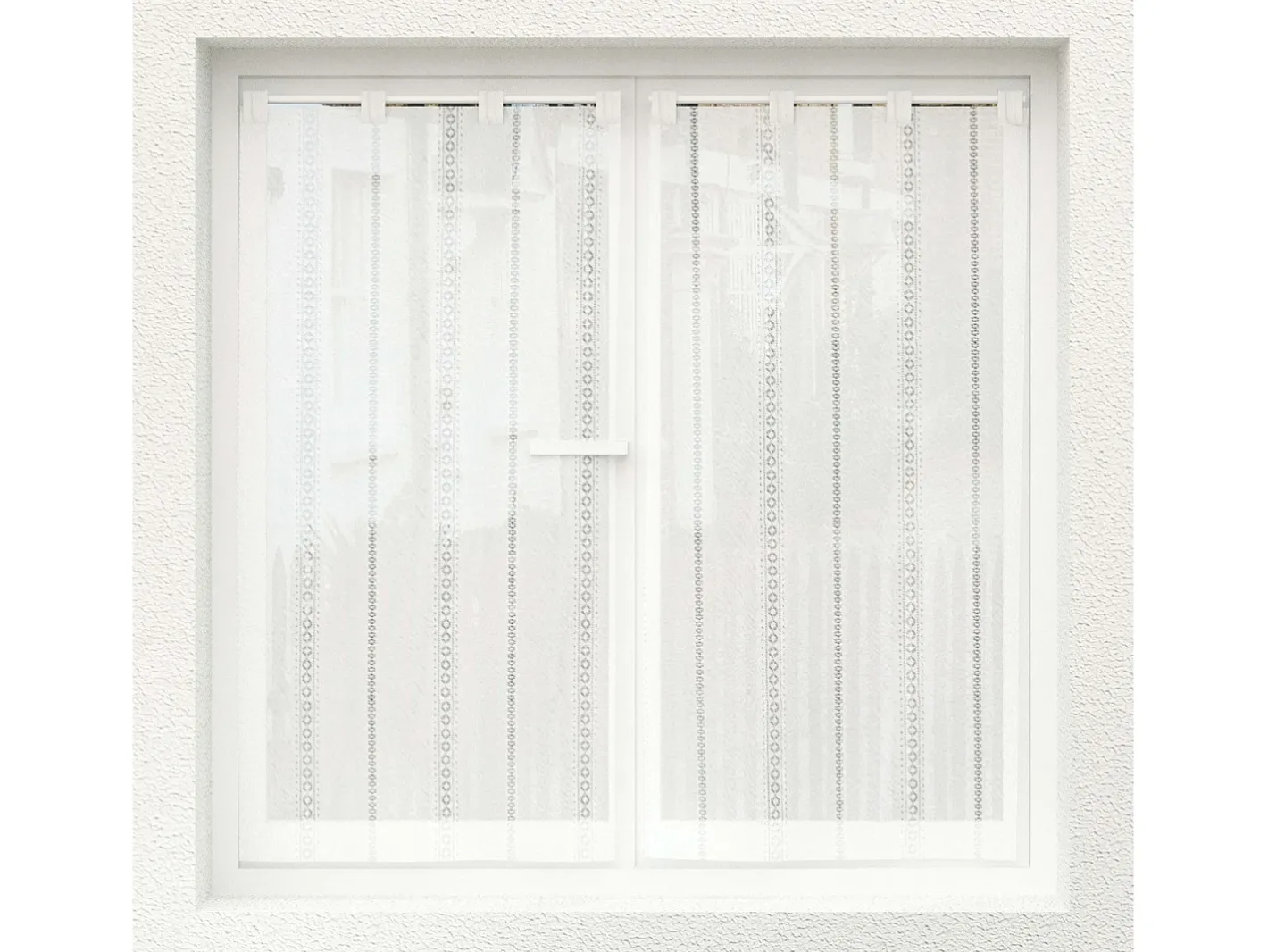 New Soleil d'ocre Par de visillos 60x120 cm CHARLOTTE, por Blanco