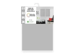 Soleil d'ocre Par de visillos 60x160 cm DOLLY claro, por Gris