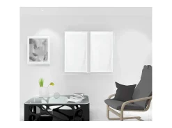 Soleil d'ocre Par de visillos 45x90 cm NATACHA, por Blanco New