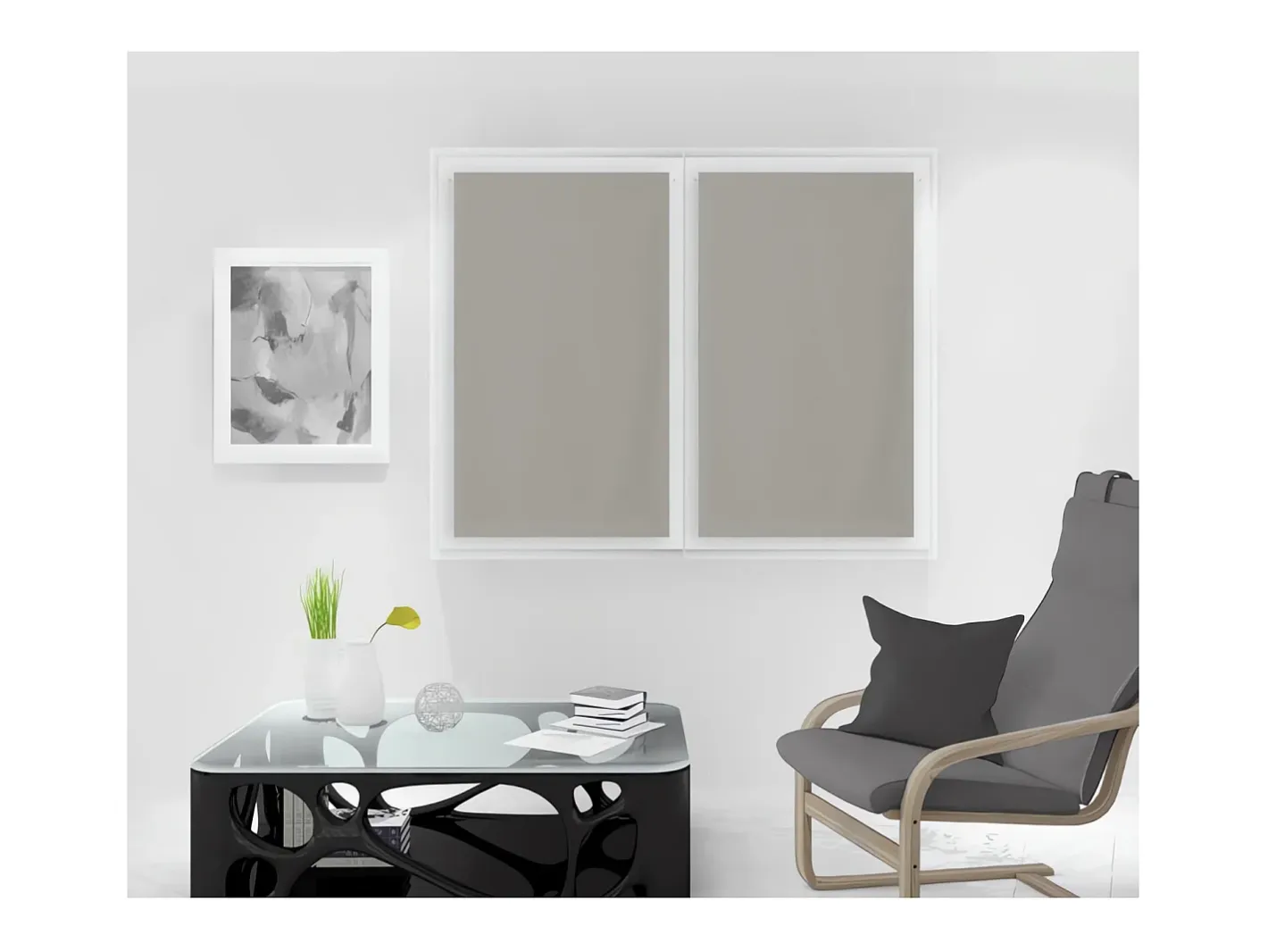 Soleil d'ocre Ropa De Casa-Par de visillos 60x120 cm NOEMIE taupe, por Topo