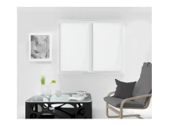 Soleil d'ocre Par de visillos 60x120 cm NOEMIE , por Blanco
