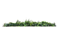 Vente-unique Panel Plantas Artificiales-Pared vegetal sintética , protección anti-UV, pack de 1m², DELVIN Verde