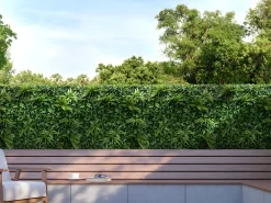 Vente-unique Panel Plantas Artificiales-Pared vegetal sintética , protección anti-UV, pack de 1m², DELVIN Verde