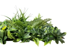 Vente-unique Panel Plantas Artificiales-Pared vegetal sintética , protección anti-UV, pack de 1m², DELVIN Verde