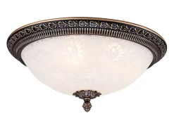 Best Maytoni Pascal Plafón Flush Bowl Antiguo, 3 Luces, E27 Bronce