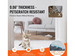 Sticker-Película de Protección de Alfombra, SucceBuy Alfombra Protectora para Gatos 38 cm × 1.10 m PVC Antiarañazos Antideslizante Transparente