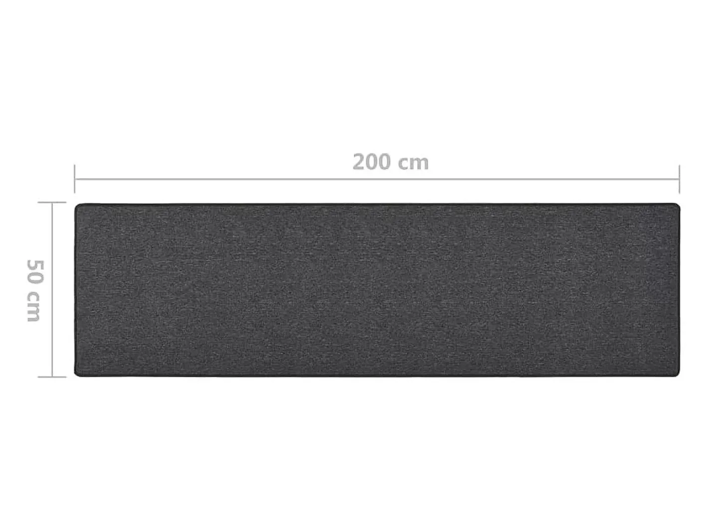 Garden Furniture Alfombra De Pasillo-Pelle Alfombra de pasillo 50x200 cm Gris antracita