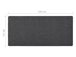 Garden Furniture Pelle Alfombra de pasillo 80x150 cm Gris antracita Best