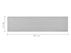 Garden Furniture Pelle Alfombra de pasillo claro 50x200 cm Gris Discount