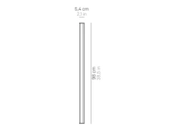 Lámpara Suspendida-Pencil - Módulo de luz a batería Zafferano, mediano, portátil y recargable, IP65, regulador táctil, altura 98 cm, color Blanco