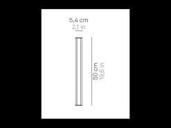 Pencil - Pequeño módulo de luz portátil y recargable a batería Zafferano con regulador táctil IP65 - Altura 50cm Corten Marru00f3n Outlet