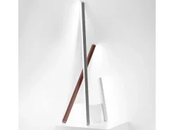 Pencil - Pequeño módulo de luz portátil y recargable a batería Zafferano con regulador táctil IP65 - Altura 50cm Corten Marru00f3n Outlet
