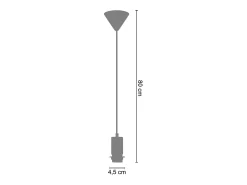 TOSEL Lámpara Suspendida-Pendel para Suspensión ,metal,Marrón,A80xD4,5xP4,5cm Marru00f3n