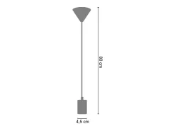 Best TOSEL Pendel para Suspensión , metal, ,A80xD4,5xP4,5cm Gris