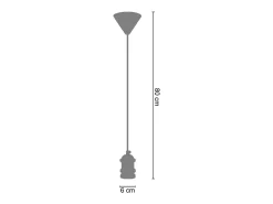 TOSEL Lámpara Suspendida-Pendel para Suspensión ,metal,antracita,A80xD6xP6cm Gris antracita