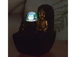 Zen Arôme Pequeña fuente de resina de interior con Buda Theravada de LED Multicolor Discount