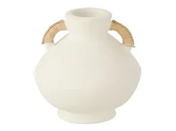 Hot J-Line Pequeño jarrón de terracota 25x25x30 cm Blanco