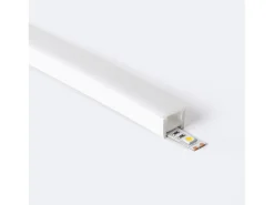 Ledkia Perfil Neón SFLEX 20x16 Superficie/Empotrable Curva Vertical para Tira LED IP20 hasta 12 mm 5 m Blanco