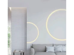 Best Ledkia Perfil Neón SFLEX 24x18 Superficie Semicircular Curva Vertical para Tira LED IP20 hasta 15 mm 50 m Blanco