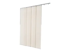 Discount Persiana de Paneles SucceBuy con Riel Extensible, 116-218 cm de Ancho, Panel Japonés Vertical Ajustable hasta 243 cm de Altura, Marrón Claro Beige