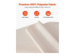 Discount Persiana de Paneles SucceBuy con Riel Extensible, 116-218 cm de Ancho, Panel Japonés Vertical Ajustable hasta 243 cm de Altura, Marrón Claro Beige