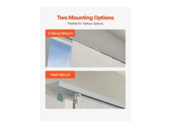 Ropa De Casa-Persiana de Paneles SucceBuy con Riel Extensible, 116-218 cm de Ancho, Panel Japonés Vertical Ajustable hasta 243 cm de Altura, Gris claro