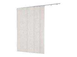 Ropa De Casa-Persiana de Paneles SucceBuy con Riel Extensible, 116-218 cm de Ancho, Panel Japonés Vertical Ajustable hasta 243 cm de Altura, Gris claro