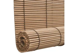 Ropa De Casa-Persianas enrollables de bambú 2 uds 150x220 cm Marrón Marru00f3n