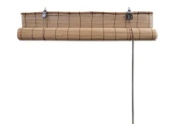 Persianas enrollables de bambú 2 uds Marrón 120x220 cm Marru00f3n Clearance