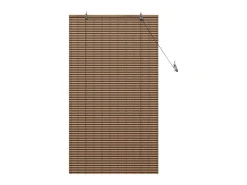 Ropa De Casa-Persianas y Blackouts con Cortinas Marrones 60x160 cm Bambú Marru00f3n