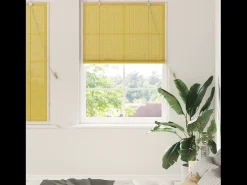 Persianas y Cortinas Opacas con Cortinas Amarillas 100x160 cm Bambú Amarillo Discount