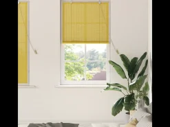 Clearance Persianas y Cortinas Opacas con Cortinas Amarillas 80x160 cm Bambú Amarillo