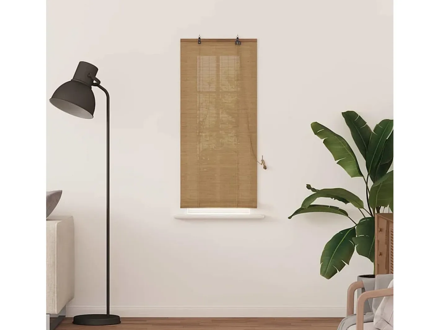 Ropa De Casa-Persianas y opacas marrón claro 60 x 160 cm Bambú Marru00f3n