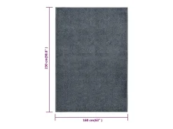 Garden Furniture Phoebe Alfombra de pelo corto 160x230 cm Gris antracita