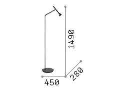 Ideal Lux Piantana Moderna Diesis Metallo Cromo Led 4,5W 3000K Luce Calda Blanco New