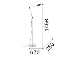 Ideal Lux Piantana Moderna Futura Alluminio-Plastiche Cromo Led 12,5W 4000K Blanco