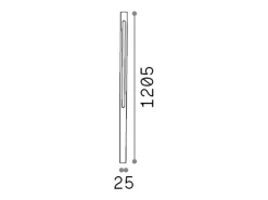 Sale Ideal Lux Piantana Moderna Jedi Metallo Nero Led 19W 3000K Luce Calda Blanco