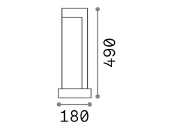 Ideal Lux Lámpara De Pie-Piantana Moderna Titano Materie Plastiche Grigio Granito Led 9W 4000K H49Cm Blanco